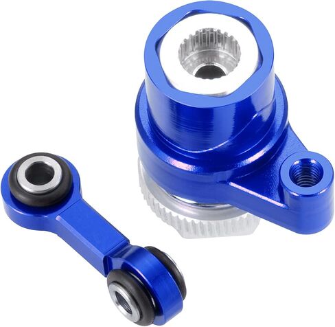 7075 Aluminum RC Servo Saver Arm 25T with Steering Drag Link for Tra-xxas 1/16 Mini Maxx 2S 1/10 4WD Ford GT 4-TEC 2.0 3.0 RC Car Upgrade (Blue) in Kuwait