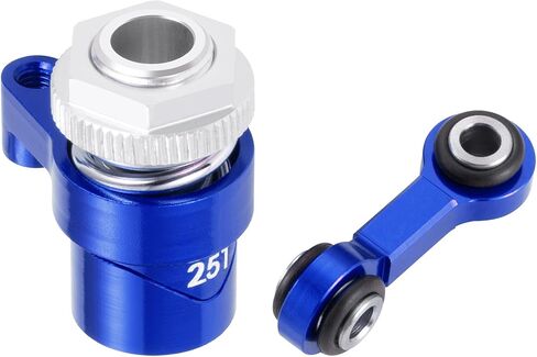 7075 Aluminum RC Servo Saver Arm 25T with Steering Drag Link for Tra-xxas 1/16 Mini Maxx 2S 1/10 4WD Ford GT 4-TEC 2.0 3.0 RC Car Upgrade (Blue) in Kuwait