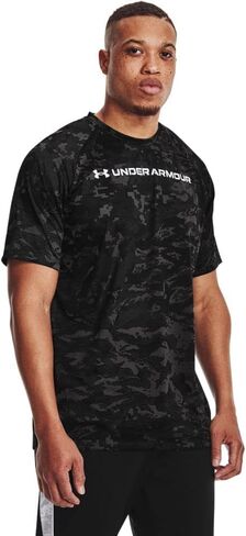 قميص UA Tech ABC Camo فضفاض بأكمام قصيرة للرجال من Under Armour مقاس متوسط in Saudi Arabia