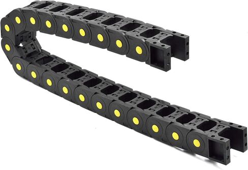 Plastic Drag Chain Cable Carrier Open Type with End Connectors R250 45 x 150mm L1000mm for Electrical CNC Router Machines in Saudi Arabia