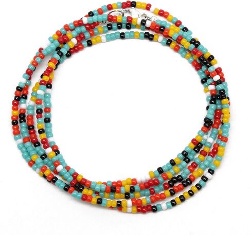 Handmade Southwestern Seed Bead Necklace, Thin 1.5mm Single Strand in Saudi Arabia