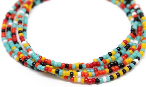 Handmade Southwestern Seed Bead Necklace, Thin 1.5mm Single Strand in Saudi Arabia