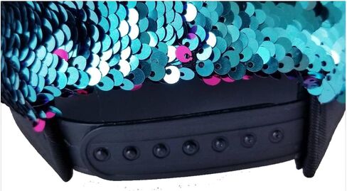 Captain Hat Sequin Fabric, Adult size, Reversible Fabric,Festival Hat, Desert Hearts,Burning Man Hat, Playa,Pool Party, Deluxe, Mermaid Fabric (Kaleidoscope/Blue Iridecent) in Saudi Arabia