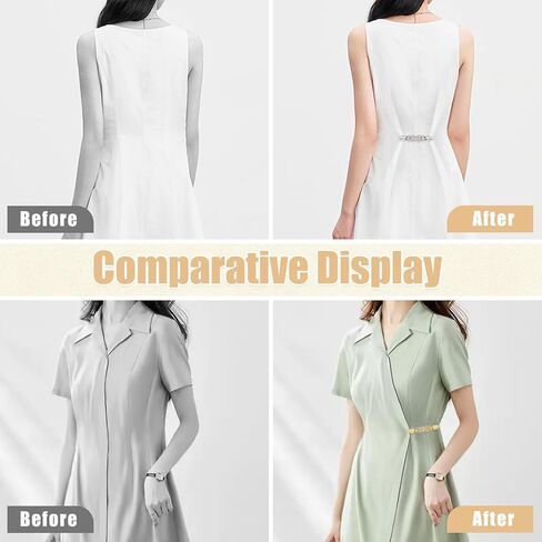 2 Pcs Waist Cincher & Shirt Clip Retro Dress Cinch Clips for Shawl,Cardigan,Sweater,Clothes & Pant Tightener Clip(Knot) in Kuwait