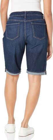 Gloria Vanderbilt Women's Mid Rise Feminine Cut Bermuda Short, Pale Sky, 6 Petite Regular in Kuwait