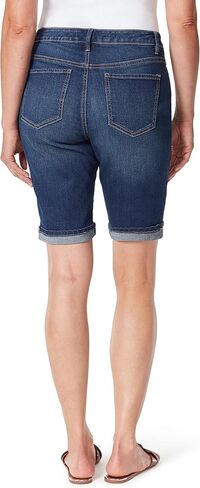 Gloria Vanderbilt Women's Mid Rise Feminine Cut Bermuda Short, Pale Sky, 6 Petite Regular in Kuwait