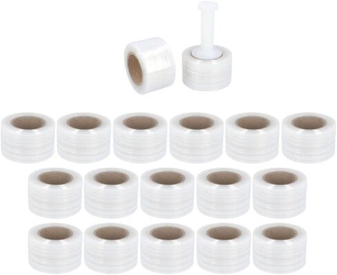 PSBM Mini Stretch Wrap with Handle, 18 Pack, 3 Inch x 1000 Feet, 80 Gauge, Clear, Small Plastic Cling Film for Pallets Moving Storing in Saudi Arabia