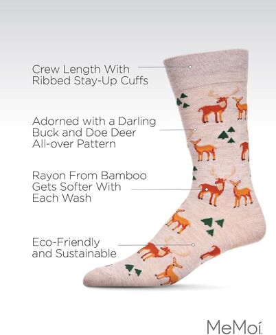 MeMoi Men's Avocado Bamboo Blend Funny Novelty Crew Sock in Saudi Arabia
