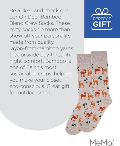 MeMoi Men's Avocado Bamboo Blend Funny Novelty Crew Sock in Saudi Arabia