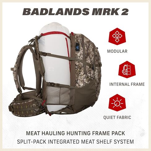 Badlands MRK 6 Pack | Super Durable Hunting Pack for Meat-Hauling in Tough Conditions, Slate, Large in Kuwait