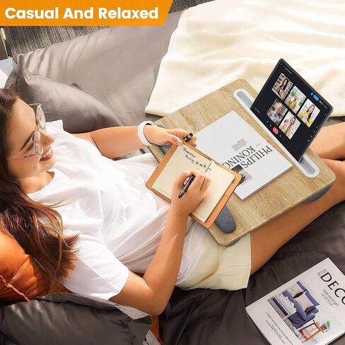 يناسب مكتب LAP LAP المحمول ما يصل إلى 15.6 بوصة أجهزة الكمبيوتر المحمولة ، مع وسادة وسادة وسادة معصم ، ومكاتب لفة الكمبيوتر المحمولة مع جهاز الكمبيوتر اللوحي والهاتف ، وسهلة حمل مكتب الكمبيوتر المحمول للمنزل ، والمكتب ، والسفر in Kuwait