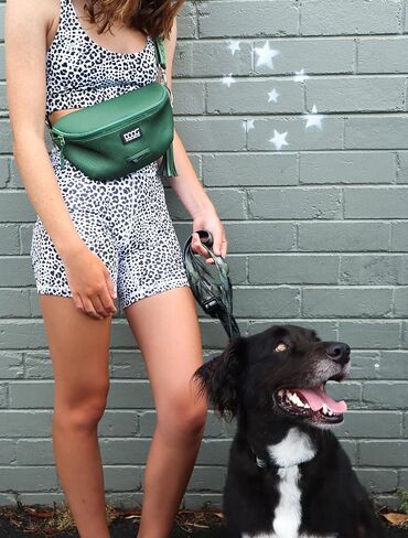 DOOG | Hip Belt | Adjustable Fanny Pack Bag with Poo Bag Compartment | Neosport Green in Kuwait