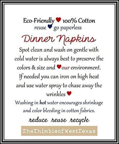 Camp Life - Set of 2 Print Napkins - 17 inches square - 100% Cotton Fabric - Beige with multi - Hemmed Squares - Homemade in Texas (17, Standard) (17, Standard) in Saudi Arabia