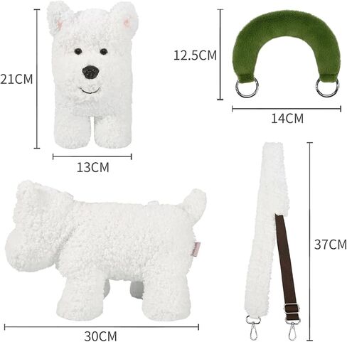 BEBAMOUR محشو بالحيوان ألعاب أفخم على شكل كلب على شكل كروس من أجل الأطفال الصغار المحشو كيس كتف كيس على شكل كلب للأطفال (كلب جديد) in Kuwait