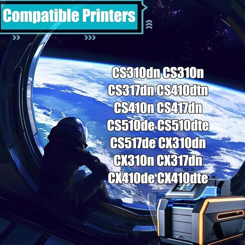 Replacement Parts Developer Unit CS CX310 Compatible with Lexmark CS310dn CS310n CS317dn CS410dtn CS410n CS417dn CS510de CS510dte CS517de CX310dn CX310n CX317dn CX410de CX410dte Printers (Black) in Saudi Arabia