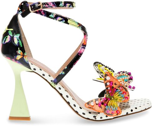 Betsey Johnson Women's Trudie Heeled Sandal, White Butterfly, 6 in Saudi Arabia