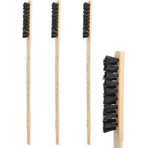 Long Handled Birdcage Brush,YOUTHINK 3Pcs Bird Cage Brush Wooden Long Handle Bird Cleaning Brush for Parrots Birds Cage Necessary Supplies
