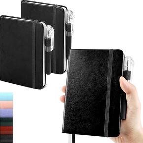 Small Notebook College Ruled, 3 Pack (3 color) 3.7x5.7 in Pocket Notebook A6 Butterfly Journaling Notebooks Mini Hardcover Lined Note Pads with Pens for Work Business Travel and Office Supplies