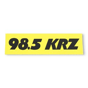 KRZ 98.5 FM PENNSYLVANIA Yellow Bumper Sticker - Radio Vintage Style 80s 90s in Saudi Arabia