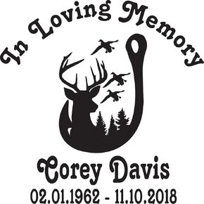 Hunting Memorial, Fishing Memorial, Memorial Car Decal, In Memory, Custom, Remembering, Car Window Decal, Vinyl Wall Decal