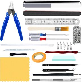25Pcs Basic Model Tools for Beginners, Gundam Modeler Building Kit for Model Building Repairing and Fixing