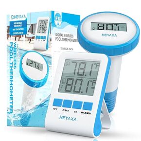 Wireless Pool Thermometer, Floating Easy Read, IPX8 Waterproof Digital Thermometer for Swimming Pool,Hot Tubs, SPA, Aquarium