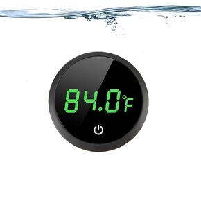 Rechargeable Digital Aquarium Water Thermometer with Touch LED Screen & 59 Inches USB Cable, Display ±1℉, Fish Tank Decoration Accessories for Betta Axolotl Shrimp Turtle Reptile and Aquatic