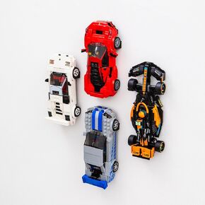 Wall Mount Hook for Speed Champions Cars - Easy to Install Wall Mount Display Hooks for Brick Cars (12 Pack)