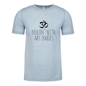 Yoga Gives You Super Powers, Graphic Men's Tee, Funny T Shirt, Shirts with Sayings, Stonewash Blue or Sage (XXL, Stonewash Blue)