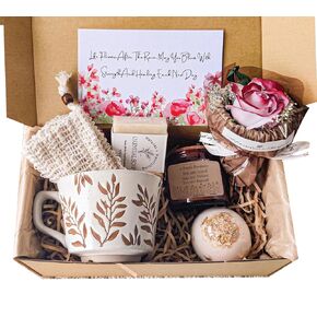 Get Well Soon Gift Basket for Women - Handmade Self Care Package with Soy Candles & Coffee Mug | ,Mother’s Day, Sympathy, Surgery Recovery, Feel Better, Miscarriage Gifts for Women