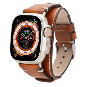 VENOULT Cuff Watch Band for Apple Watch 49mm to 38mm Series 11-1, 49mm, 45mm, 41mm, 40mm, Strap Replacement Bull Strap, HANDMADE