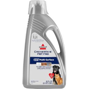 Bissell CrossWave PET PRO OXY Multi-Surface Formula, 4019G, 80 oz, Removes Stuck-On Stains like Dirt, Grease, and Grime from Sealed Hard Floors and Grout, Patented Odor Elimation Technology