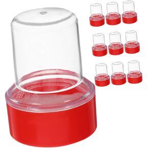 Angoily 10pcs Clear Round Stamp Storage Box Transparent Seal Holder for Office and Personal Use Sturdy Plastic Stamper Case Elegant Round Design for Easy Access and Organization