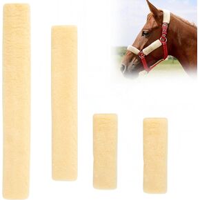 Jeffers Equine Horse Fleece Halter Tube Set – 4 Piece Soft Padded Nose Guard Cover for Halters, Cushioned Comfort Wraps for Horses, Cob, Draft, Tack Accessories, Training, Travel, Stable Use