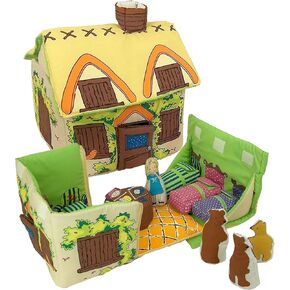 Goldilocks and The Three Bears Fabric Interactive Pretend Soft Play Activity Set
