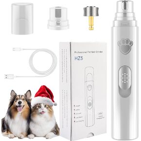 VIWIK Dog Nail Grinder, 2-Speed Rechargeable Dog Nail Trimmers for Large Medium & Small Dogs, Upgrade Professional Electric Pet Paws Grooming, Quiet Puppy Grooming Tool, for Dogs Cats
