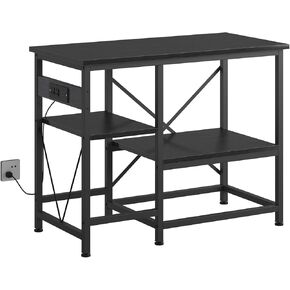 20-29-37 Gallon Fish Tank Stand with Power Outlet Shelves, 30x13 Metal Aquarium Stand for Reptile Tanks, 3-Tier Storage Rack, 400LBS Heavy Duty Capacity, Rustic Brown
