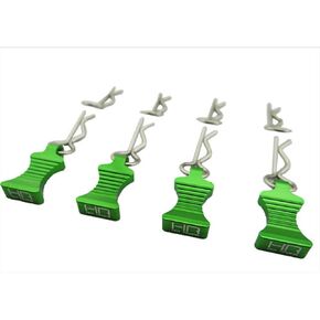 Hot Racing AC03EZ05 Silver Bent Body Clips 22mm Long .82mm Wire (4)