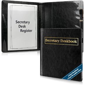 3 Pack Secretary Deskbook Check Register Cover 8.4*9 Inch Transaction Register Book 6.3*8.2 Inch Checkbook Transaction Register Executive Checkminder Checks Cover For Track Payments Deposits Finances