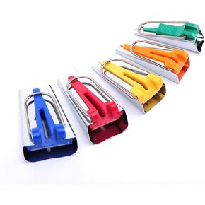 5Size Bias Tape Maker Set, Fabric Binding Tool for Quick & Precise DIY Sewing, Quilting & Crafting,Complete with 5Sizes (1/4", 3/8", 1/2", 3/4", 1"),Perfect for Seamstresses & Crafters