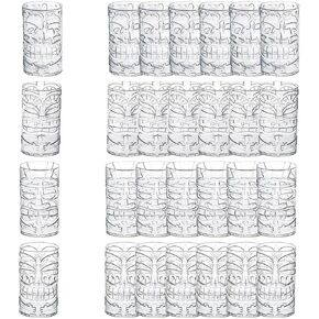 Fun Express Bulk Clear Tiki Totem Plastic Cups, 24 Piece