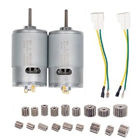 2 Pcs 24V RS555 35000RPM Electric Motor for Power Wheel Motor Upgrade,24 Volt Motor Gearbox Accessories for Children Ride On Toys Replacement Parts