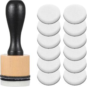 13Pcs Ink Blending Brushes, Ink Blending Tool and 12 Pcs Replacement Refill Sponge Domed Foam Pads Art Supplies for Scrapbooking Painting Drawing Art Supplies Distressing Blending