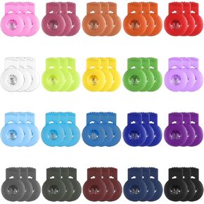 60 Pcs Glove Locks, Baseball Glove Lace Locks Needle Stoppers Baseball Gloves Accessories Never Need Thying Knots Again Cord Lock for Baseball and Softball Gloves Mixed Color