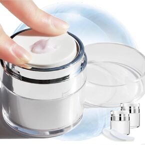 Airless Pump Jar, 15/30/50ml Refillable Skin Care Containers, Push Down Pump Dispenser Bottles for Lotions, Creams, Serums, And Makeup Travel Use in Saudi Arabia
