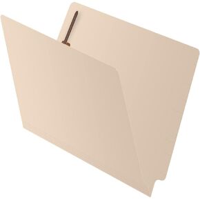End Tab Manila File Folders with Fasteners, Perfect for Medical Office Filing, Letter Size, Reinforced Straight Cut Tab, Box of 50 File Folders