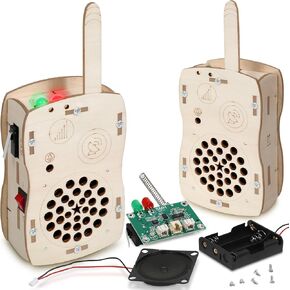 Stem Projects Walkie Talkies Toys for Boys Age 8-12 12-14 Science Kit Building Own DIY Electronics Kit for Kids Science Experiments Kid 9-12 Boy Toys Birthday Gift 8 9 10 11 13 Year Old Teen Girl