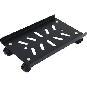 Metal Computer Tower Stand, PC Stand for Floor Mobile CPU Stand with 4 Rolling Caster Wheels Fits Most PC Under Desk,Ventilated CPU Holder PC Floor Cart for Office and Gamers(15.7 x 10inch)