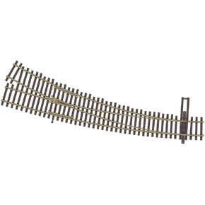 Walthers Mainline 948-83068 HO Scale Code 83 Nickel Silver DCC-Friendly Curved Turnout - 24 and 36" Radii - Right Hand