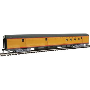 85' Budd Baggage-Railway Post Office - Ready To Run -- Union Pacific(R) (Armour Yellow, gray)